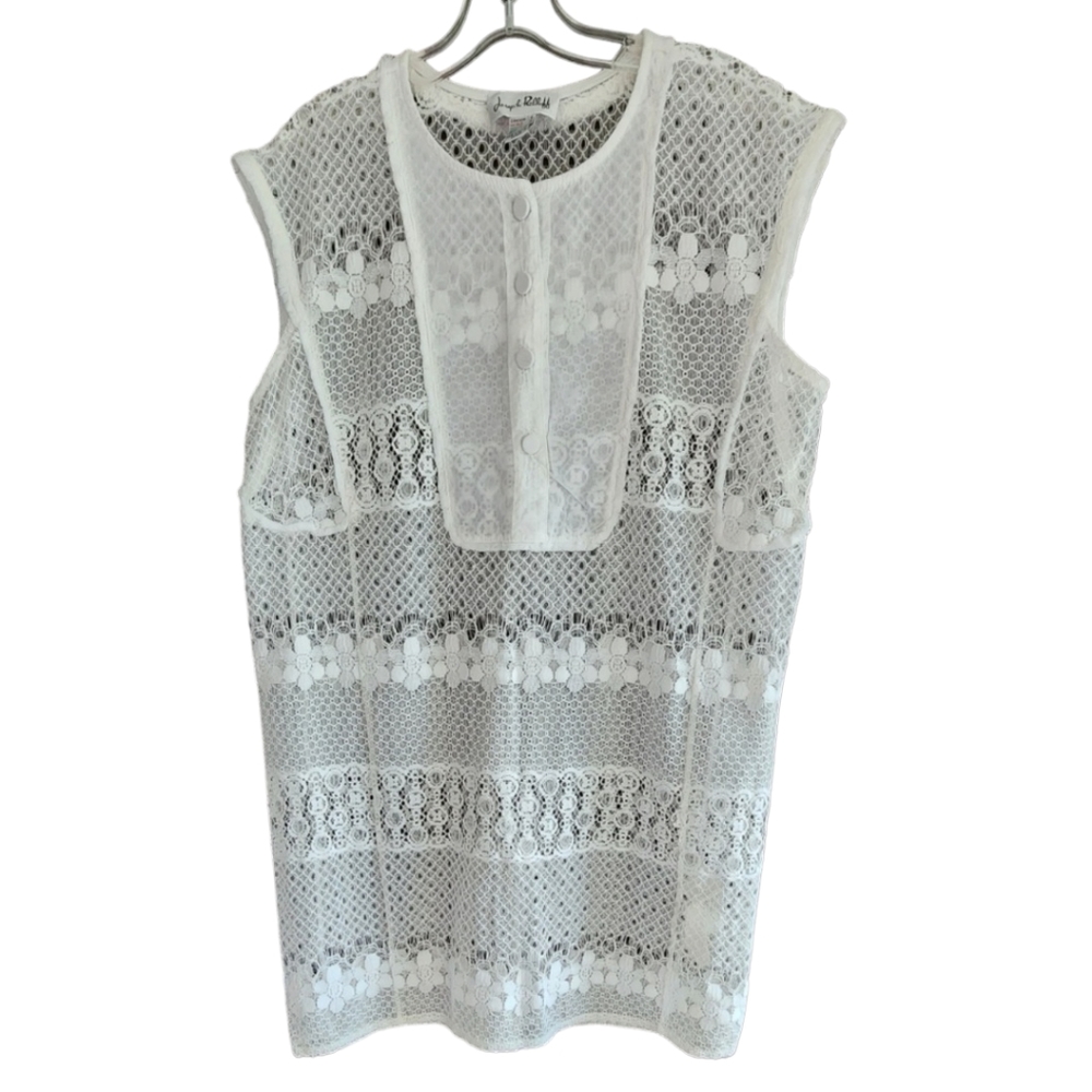 Joseph Ribkoff white lace shift dress 8